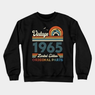 Vintage 1965 59th Birthday Gift For Men Women From Son Daughter Crewneck Sweatshirt